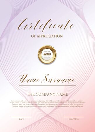 Certificate of simple backgroundのイラスト素材