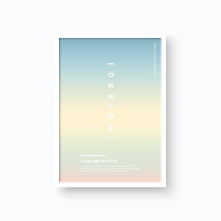 vector background for brochure, leaflet, flyer, cover, catalog. trendy soft colors abstract backgrounds set. Soft color gradients background.のイラスト素材