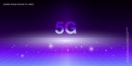 Advanced technology background, Abstract 5G concept illustration, big dataのイラスト素材