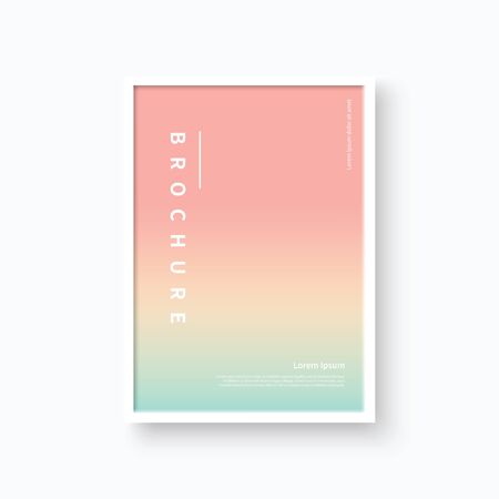 vector background for brochure, leaflet, flyer, cover, catalog. trendy soft colors abstract backgrounds set. Soft color gradients background.のイラスト素材