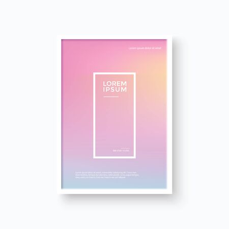 vector background for brochure, leaflet, flyer, cover, catalog. trendy soft colors abstract backgrounds set. Soft color gradients background.のイラスト素材