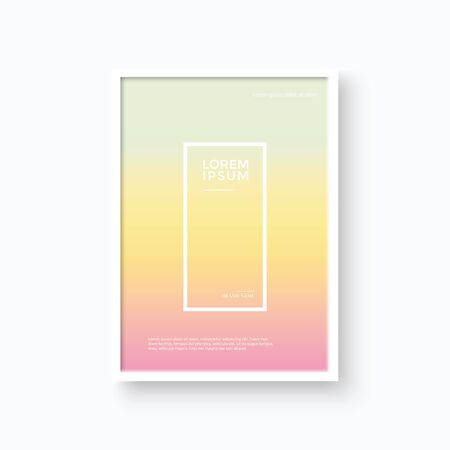 vector background for brochure, leaflet, flyer, cover, catalog. trendy soft colors abstract backgrounds set. Soft color gradients background.のイラスト素材