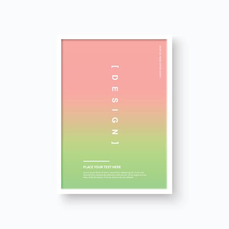 vector background for brochure, leaflet, flyer, cover, catalog. trendy soft colors abstract backgrounds set. Soft color gradients background.のイラスト素材