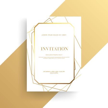 Luxury invitation card design with golden texture, Gold card templateの写真素材