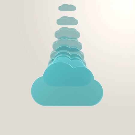 data communication, 3d icon objects