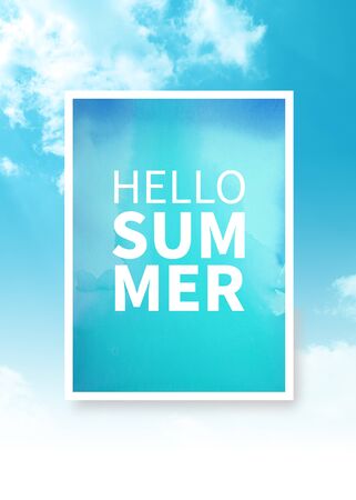 summer background, summer frame  and objectの写真素材