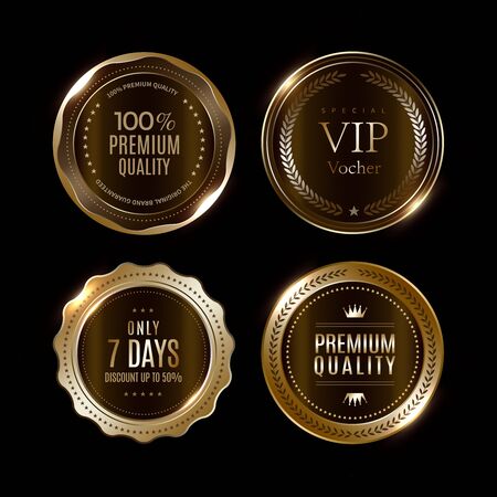 Various Label Objects, Luxury Medal, Winner Themeの写真素材