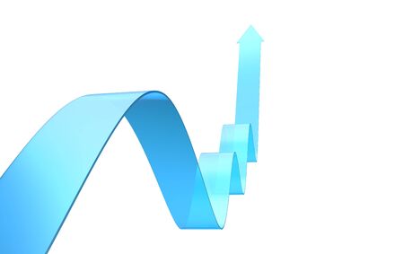 3d arrows, Path separated arrow objectの写真素材