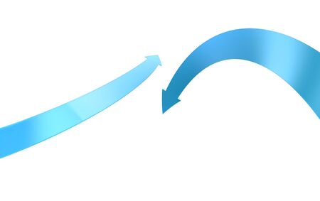 3d arrows, Path separated arrow objectの写真素材