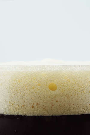 Full beer glass, A glass of cold beer macro photography, cool beer objectの写真素材