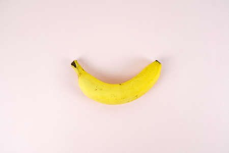Fresh banana, Delicious banana isolated on color backgroundの写真素材