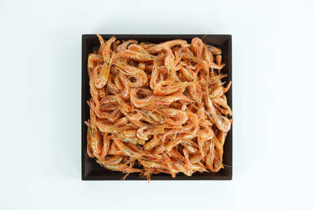 Dried shrimp object, dried shrimp isolated on white backgroundの写真素材