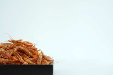 Dried shrimp object, dried shrimp isolated on white backgroundの写真素材