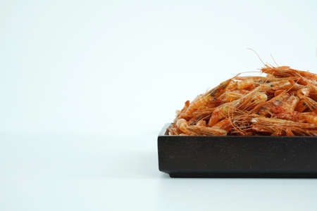 Dried shrimp object, dried shrimp isolated on white backgroundの写真素材