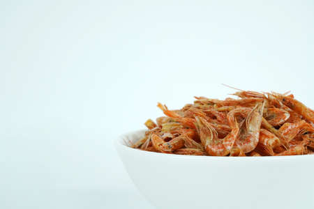 Dried shrimp object, dried shrimp isolated on white backgroundの写真素材
