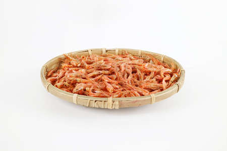 Dried shrimp object, dried shrimp isolated on white backgroundの写真素材