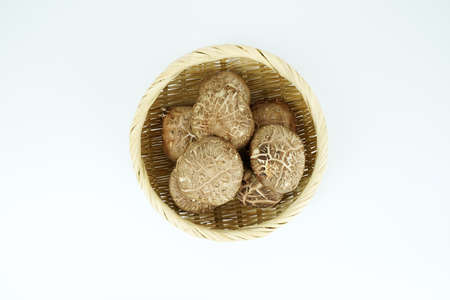 Fresh shiitake mushroom isolated,Dried mushrooms on white background