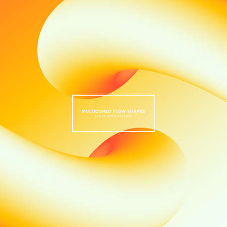 abstract background, multicored flow shapesのイラスト素材