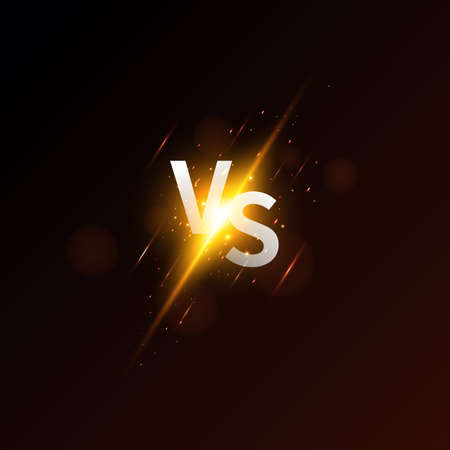 Versus screen. Modern versus background with luxury style. Challenge composition with neon effect.の写真素材