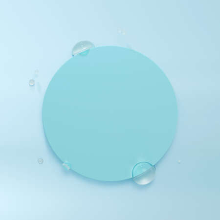 3D rendering Awards podium in harmony with water droplets, winner mock up.
