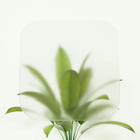 3d render summer background. modern Glass Morphism style.