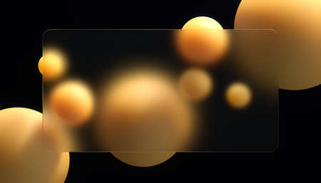 3d render Glassy background. modern Glass Morphism style.