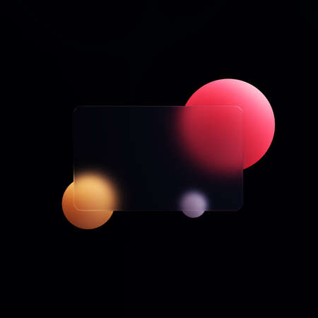 3d render Glassy background. modern Glass Morphism style.の写真素材