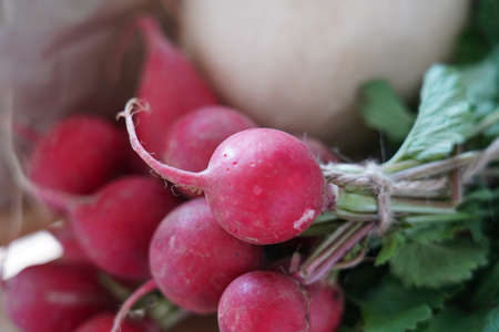 natural organic vegetables photos out of focus, Marche Marketplace.の写真素材