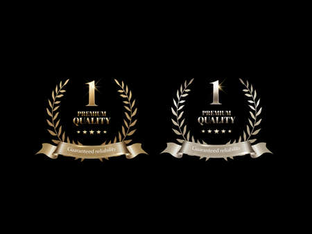 Luxury golden label and symbolのイラスト素材