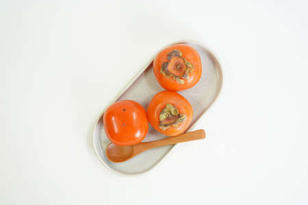 Fresh and sweet autumn fruits,Persimmonの写真素材