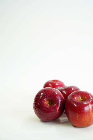 fresh red apple. organic fruits and vegetablesの写真素材