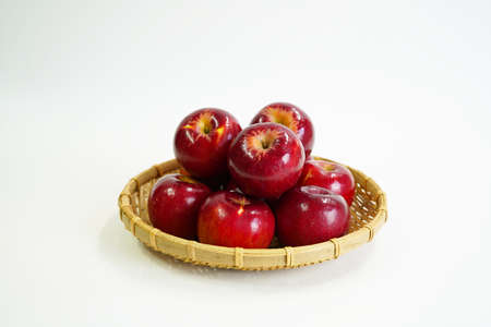 fresh red apple. organic fruits and vegetablesの写真素材