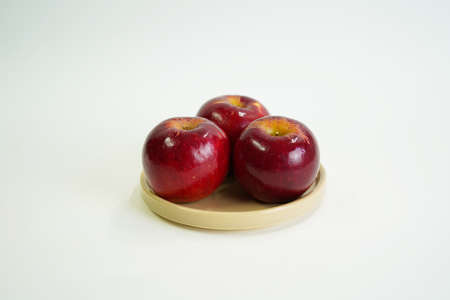 fresh red apple. organic fruits and vegetablesの写真素材