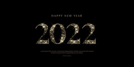Glittering golden letters on a black background,shiny letters.