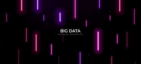Big data of future technologies, digital line effect backgroundのイラスト素材