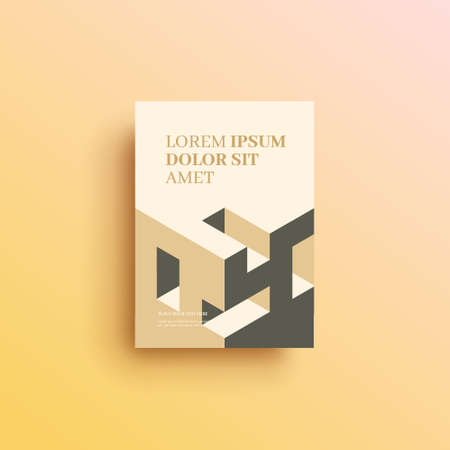 Geometric background book cover, brochure, flyer template, cover designのイラスト素材