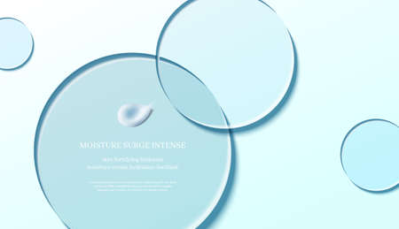cosmetic display podium,cosmetic ads with transparent color disc.のイラスト素材
