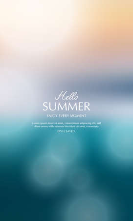 summer background, blurred topical summer backdropのイラスト素材