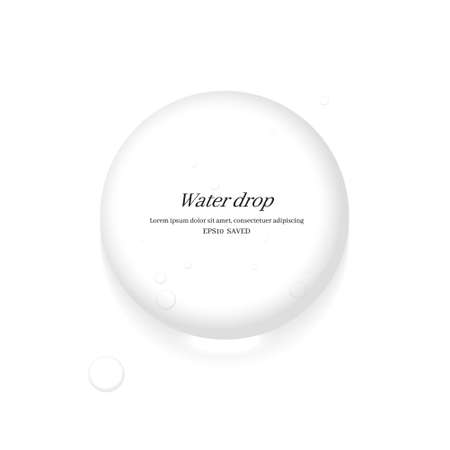 transparent water droplets, water drop objects.のイラスト素材