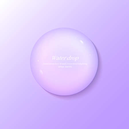 transparent water droplets, water drop objects.のイラスト素材