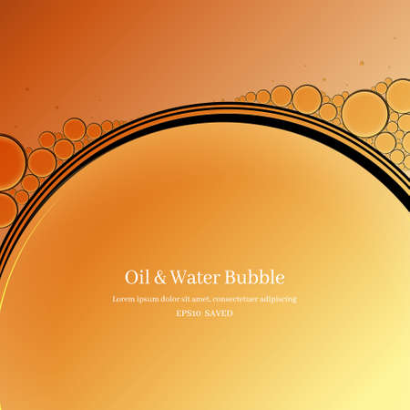 oil drops on a water surface abstract background.のイラスト素材