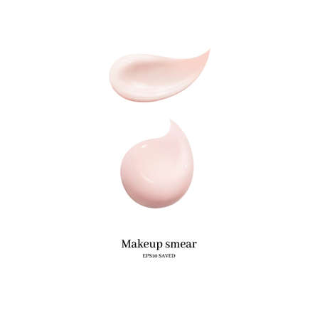 cosmetic cream smear isolated on white background.のイラスト素材