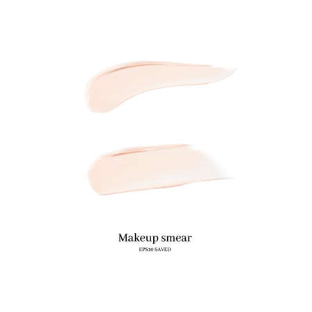 cosmetic cream smear isolated on white background.のイラスト素材