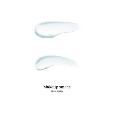 cosmetic cream smear isolated on white background.のイラスト素材