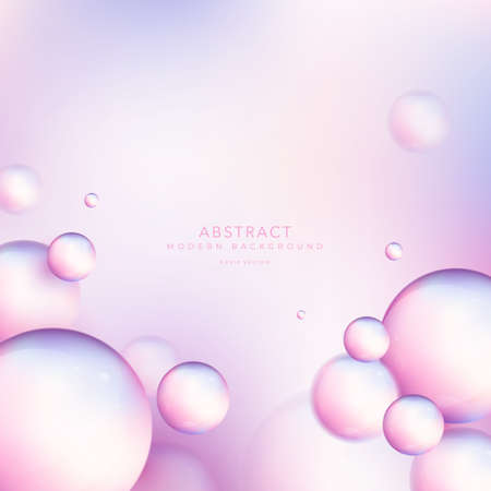 abstract 3D balls composition. Sphere with blur effect.のイラスト素材
