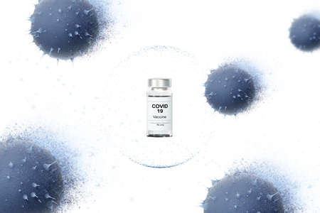 3d render vaccination, covid-19 vaccine.の写真素材