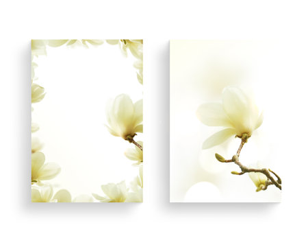 Beautiful spring flower frame, invitation, wedding card, thanks greeting, flower backgroundの写真素材