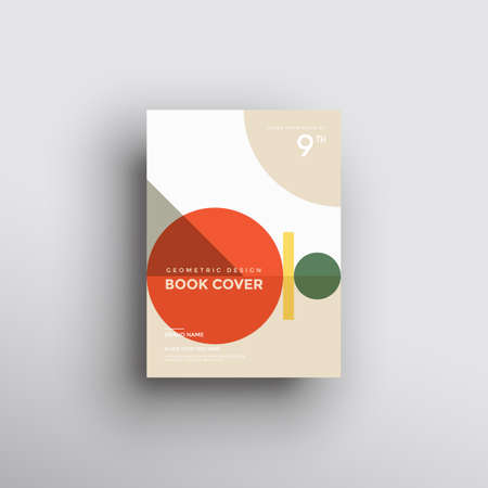 Brochure background with geometric shapes, book cover designのイラスト素材