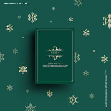 winter background, christmas poster & book frameのイラスト素材