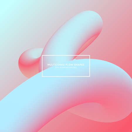 abstract background, multicore flow shapesのイラスト素材